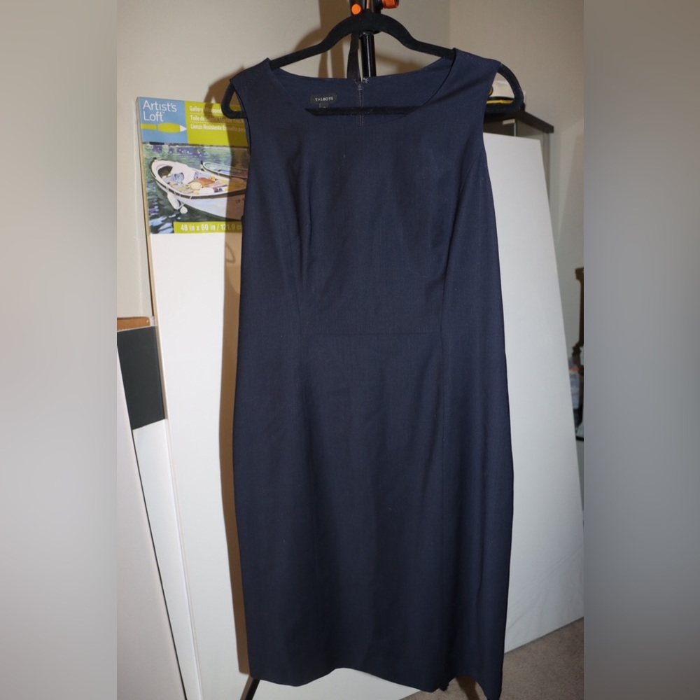 EUC Black Talbots Wool Sheath Dress, Size 10